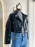 Campera de cuero importada . Negra /corta - tienda online