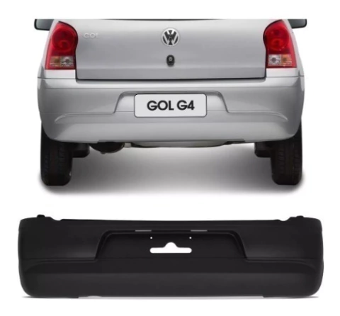 Parachoque Traseiro Gol G4 2005 até 2010 Preto Liso/Texturizado