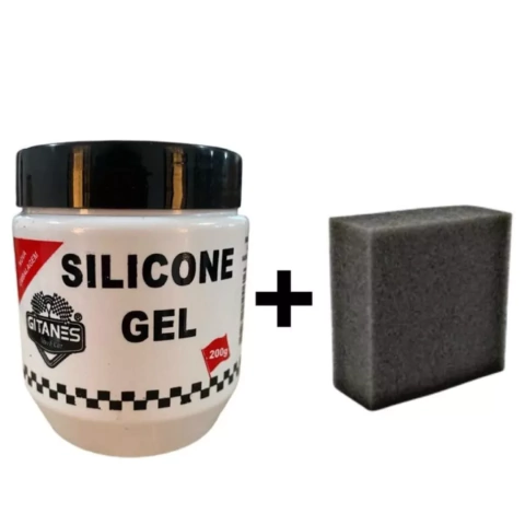 Silicone Em Gel Automotivo Carro Moto 200g Gitanes + Esponja