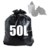 Saco De Lixo Preto 50l Litros com 200 Unidades 62cm X 54cm