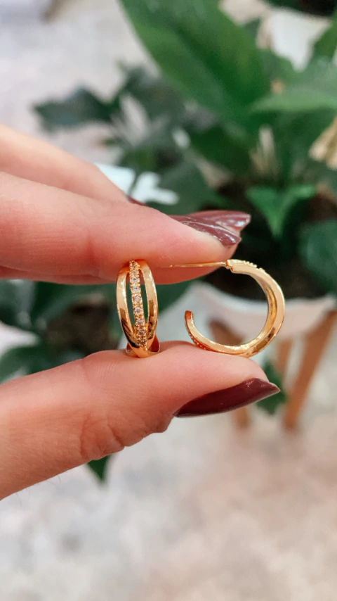 AROS PASANTES INFINITO VERTICAL CON LINEA PAVE - comprar online