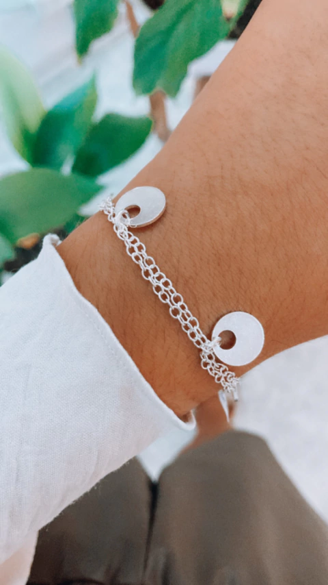 Pulsera dijes círculos