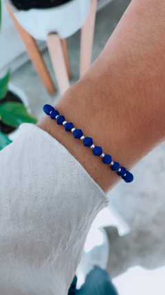Pulsera cristales azul marino