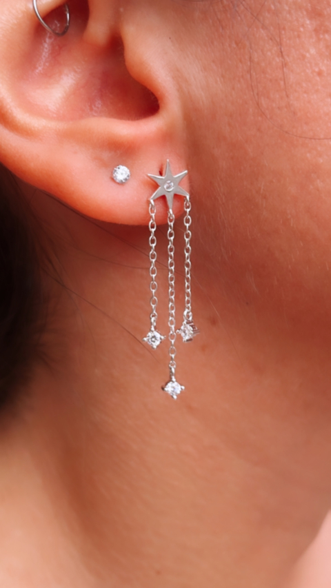AROS ESTRELLAS CON CUBICS COLGANDO
