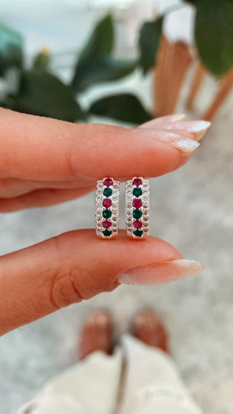 Aros fuchsia & green I - comprar online