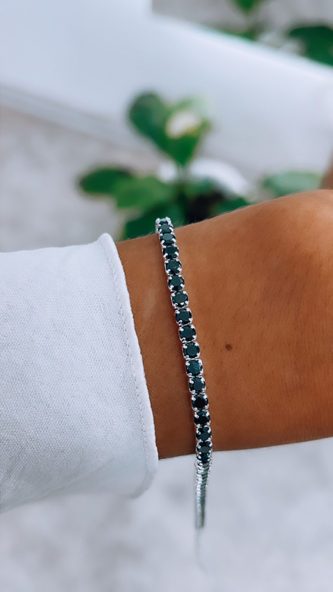 PULSERA TIPO TENIS NEGRA