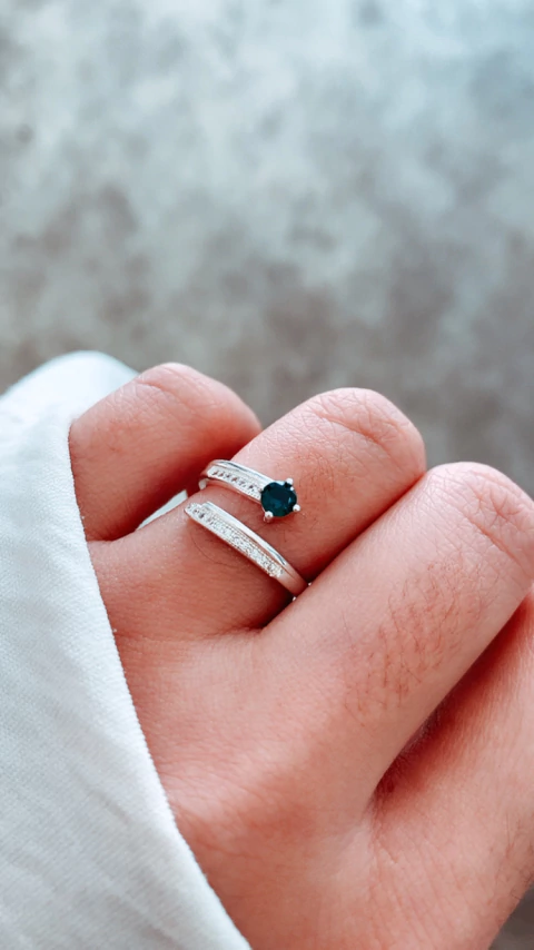 Anillo espiral verde - comprar online