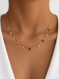 CADENA HOJITAS MULTICOLOR - comprar online