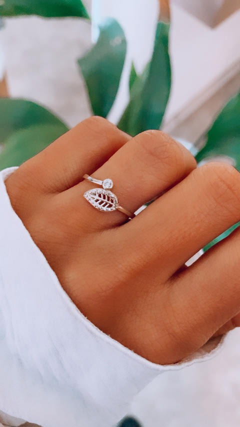 anillo hojita