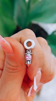 CHARM MOTO ROSA - FEDORA JOYAS