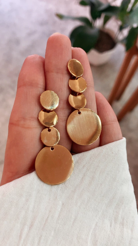 AROS ACERO GOLD CIRCLES - comprar online