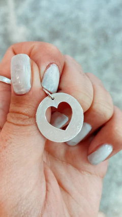DIJE CORAZON CALADO PLATA en internet