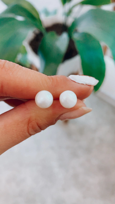 Pasantes Perla de rio 8mm