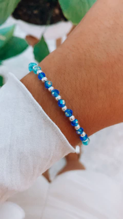 PULSERA CRISTALES SKY BLUE