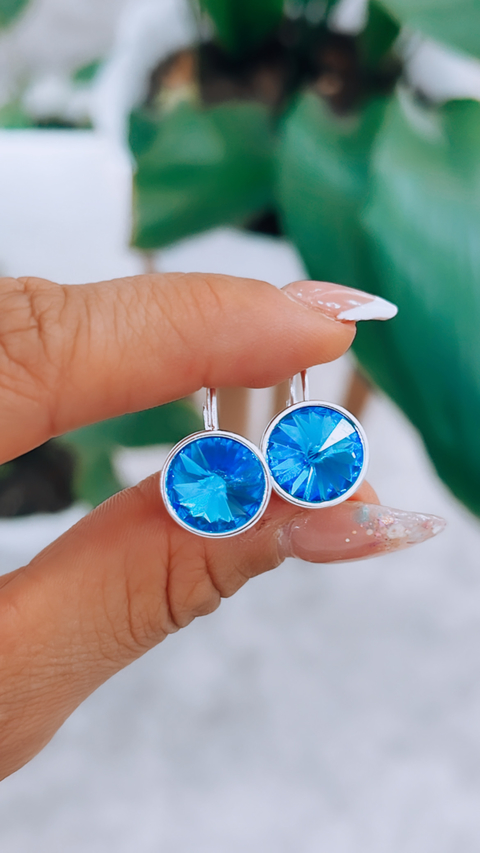 AROS ELEM SWAROVSKI AZUL