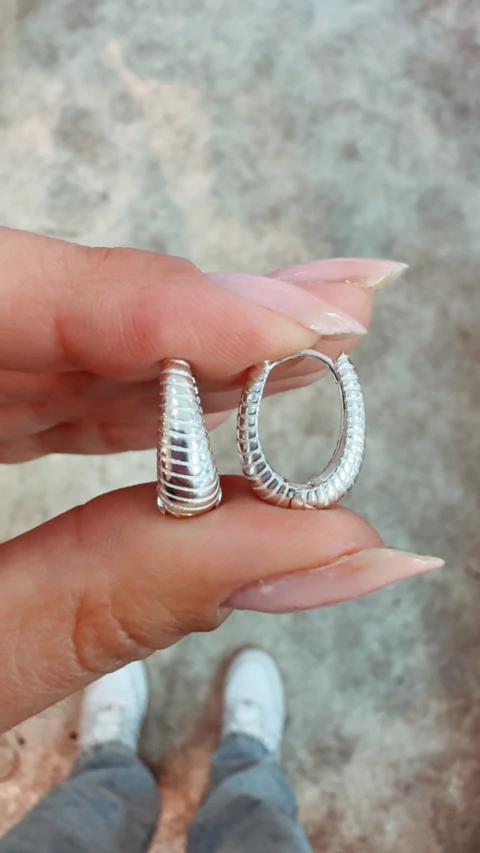 ARGOLLAS BOMBÉ CON VETAS 16MM - comprar online