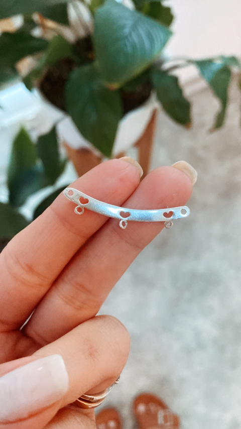DIJE PERCHA COLGANTE 3 CORAZONES - comprar online