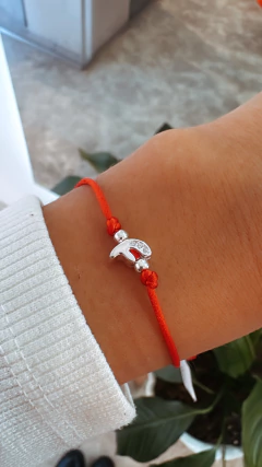PULSERA INICIAL PLATA E HILO - tienda online
