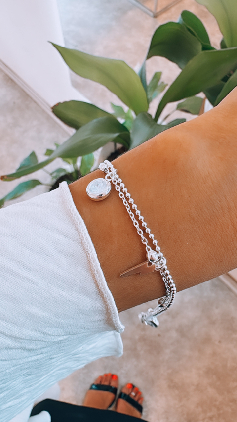 PULSERA CUBIC Y RAYITO