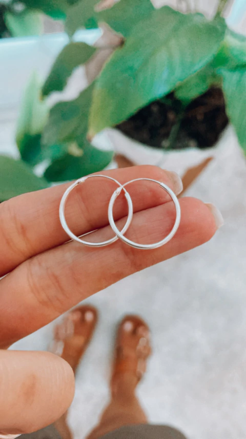 ARGOLLAS LISAS 14MM /PAR/