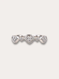 ANILLO MEDIO SIN FIN CORAZONES Y PUNTO DE LUZ