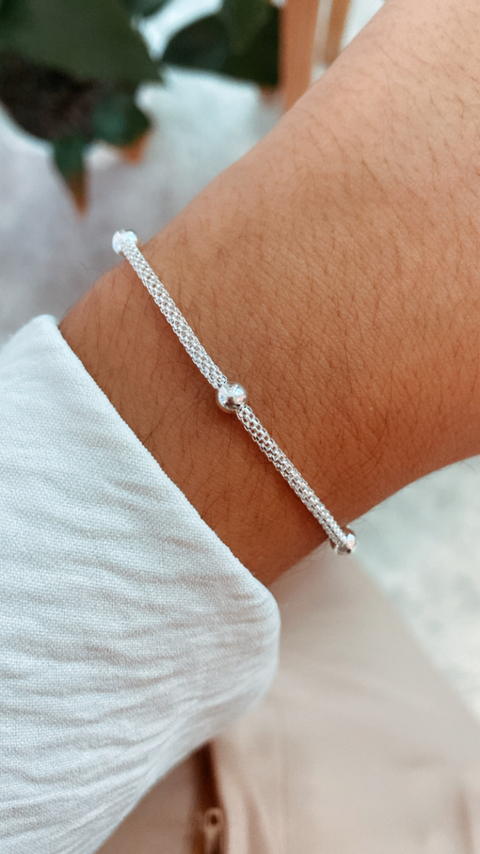 PULSERA COREANA CON BOLITAS - comprar online