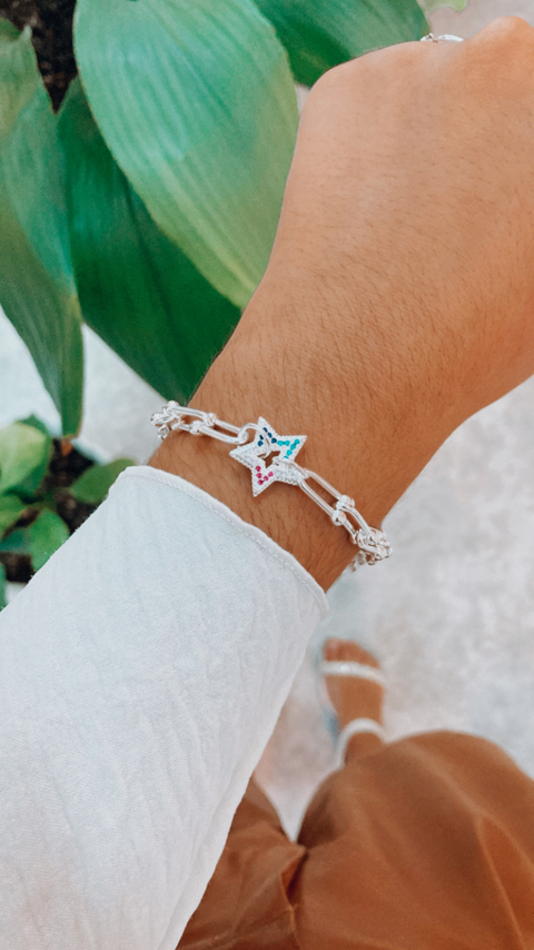 PULSERA ESTRELLA CUBICS