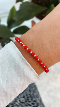 Pulsera cristales rojo - comprar online