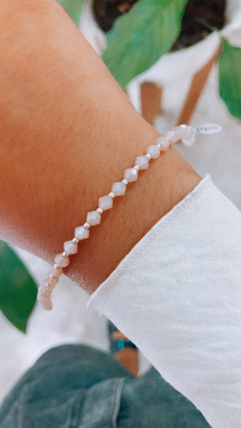 Pulsera de cristales y Plata