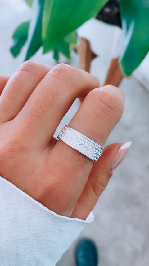 anillo cinta ancha