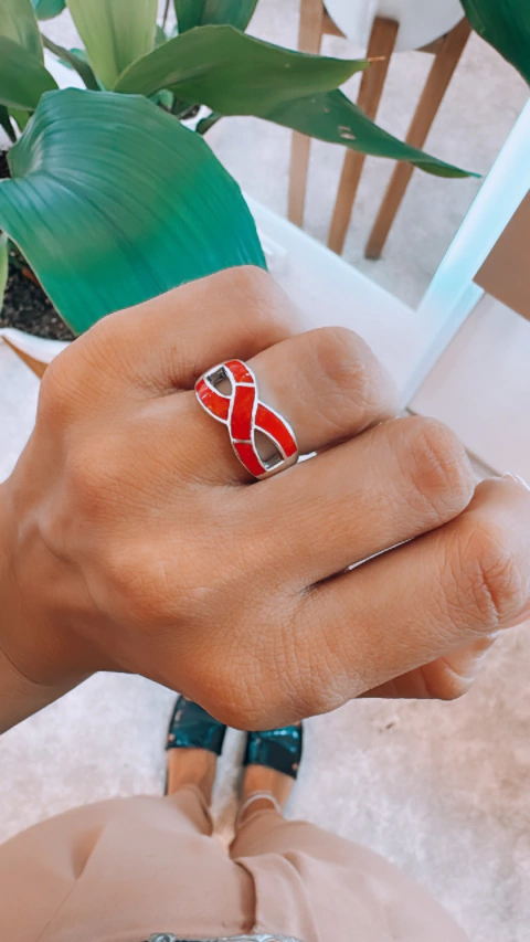ANILLO INFINITO CORAL
