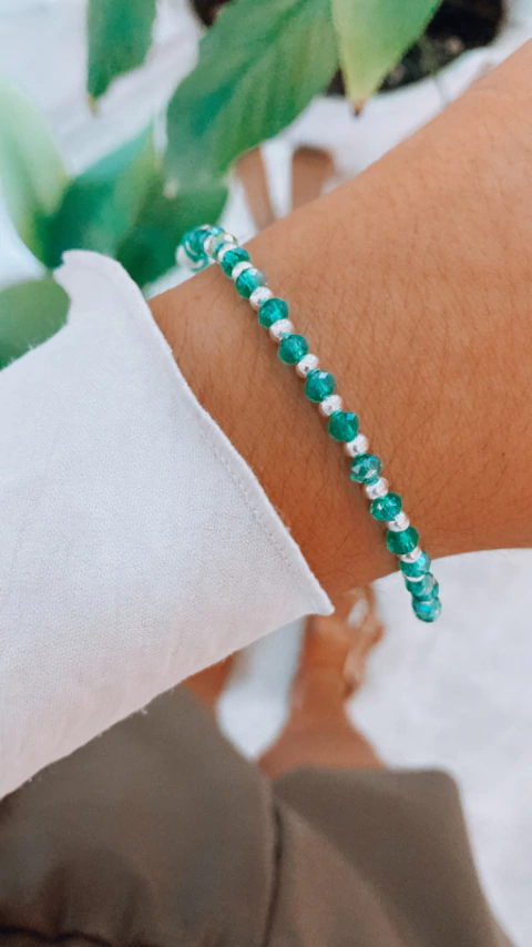 PULSERA CRISTALES VERDES