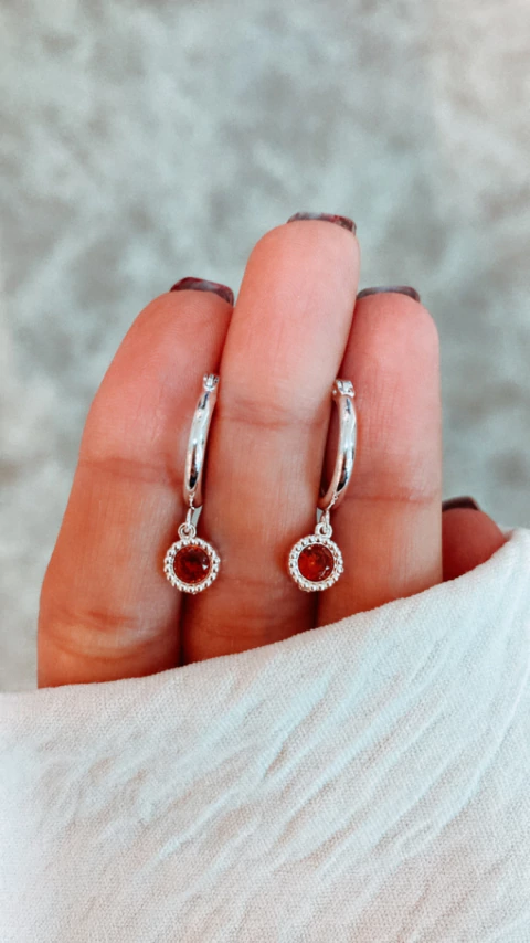 ARGOLLAS CON CUBIC NARANJA - comprar online