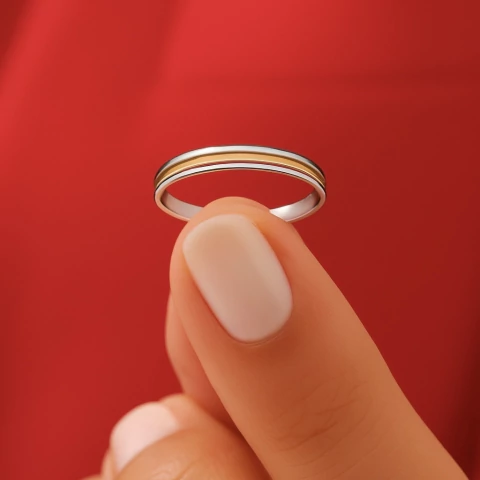 ALIANZA MEDIA CAÑA FINA PLATA CON DOUBLE - comprar online