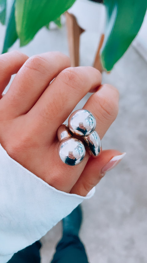 anillo maxi doble bola