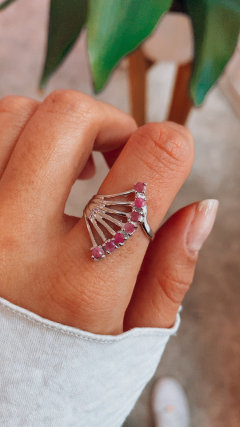 Anillo ABANICO RUBI