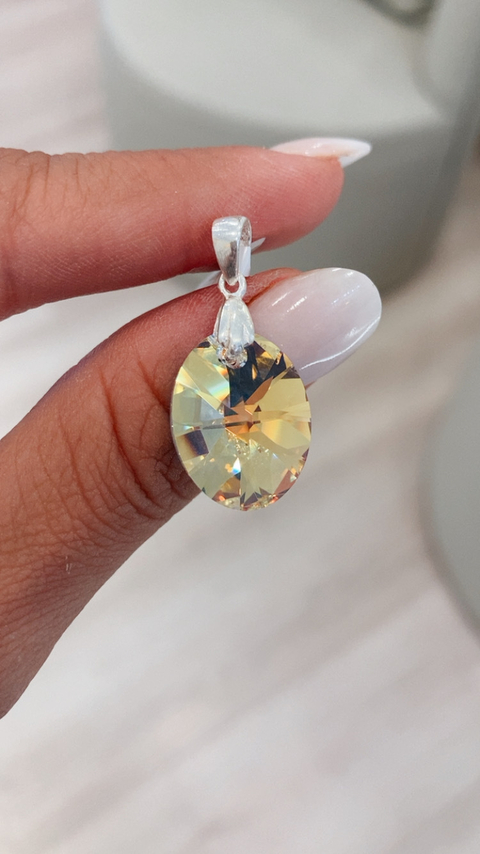 DIJE OVAL 18MM ELEM SWAROVSKI - comprar online