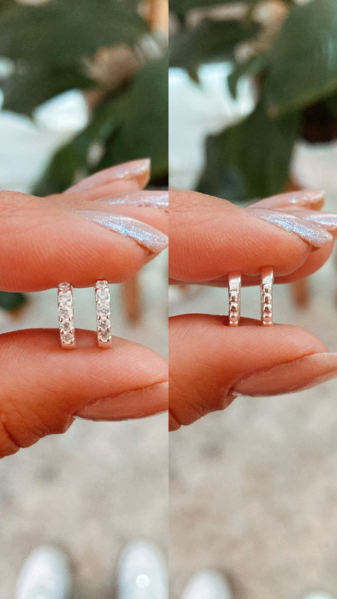 Argollas 10mm reversibles y micropavé - comprar online