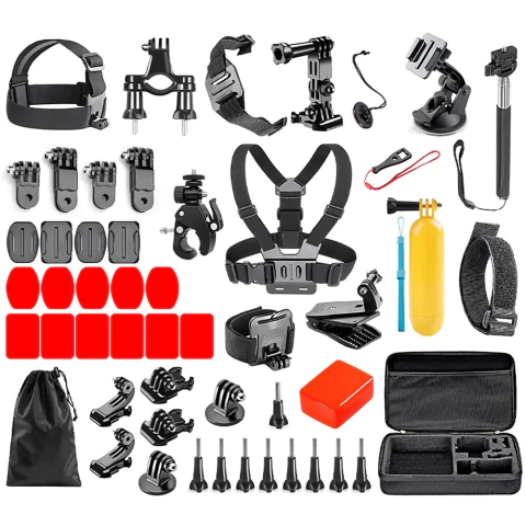 Kit Acessórios para Gopro Hero 12, 11, 10, 9, 8, 7, 6, 5, Black