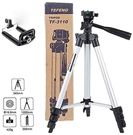 Tripé universal para celular e câmara ajustável tripé 1 metro