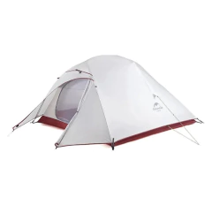 Barraca ultraleve Naturehike Cloud Up para 3 pessoas, cor cinza com detalhes vermelhos, modelo 20D
