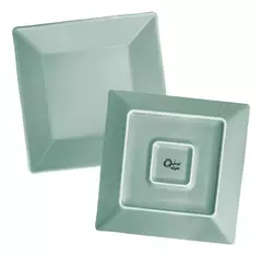 Vajilla Oxford 30 Piezas Porcelana Baul Menta - 4K HOME - TIENDA MAYORISTA