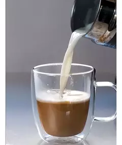 Taza Doble Vidrio Térmico Con Asa 350ml Carol - comprar online