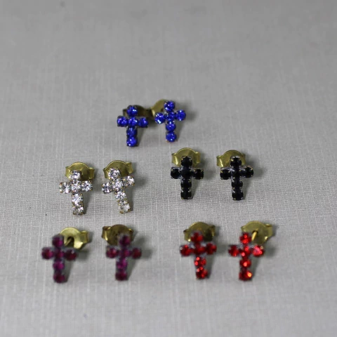 BRINCO DE STRASS CRUZ CORES