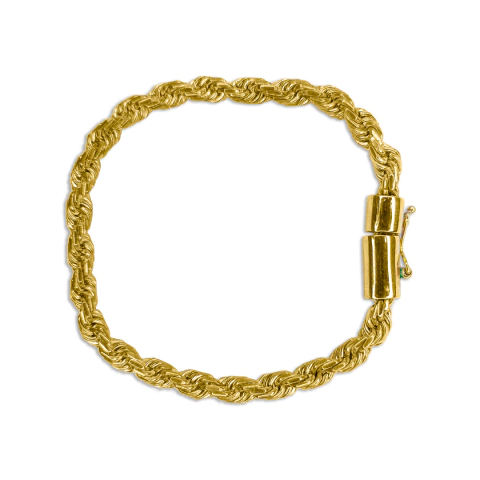 Pulseira Cordão Baiano de 5mm com Fecho Canhão DS