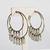 Brinco Meia Argola Dupla com Strass