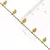 CORRENTE/PULSEIRA BOLINHAS COM FOLHAS PENDURADAS -  Brutos Mil