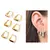 ARGOLA TRIO QUADRADAS LISAS COM PONTA CRAVEJADA - comprar online