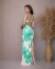 VESTIDO LONGO FLORAL COM FECHO