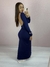 VESTIDO MANGA LONGA LONGO COSTA NUA COM BOJO - comprar online